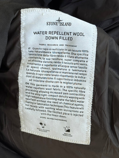 A/W 2015 Stone Island Black Wool Leather Detailed Down Feather Puffer (Sold As Seen)