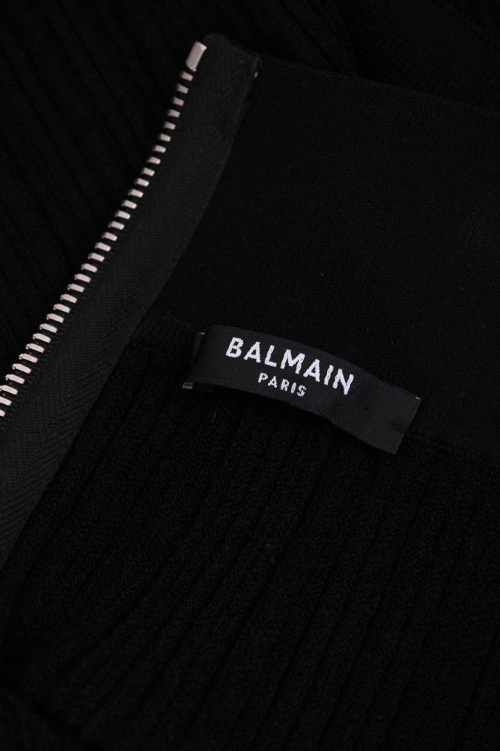 Balmain Knit Skirt Black & Grey S | Small, Multicoloured