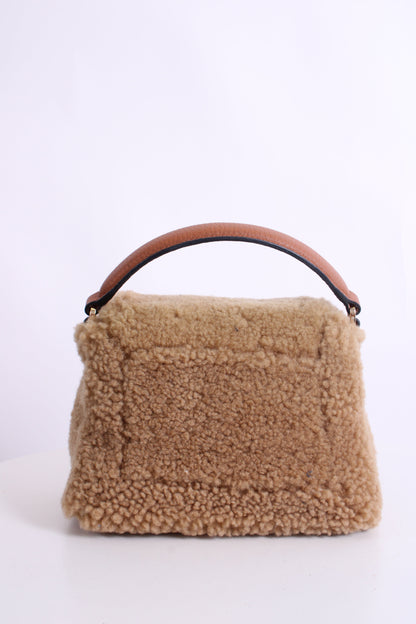 Strathberry Shearling Mosaic Nano Bag Tan | O/S, Tan
