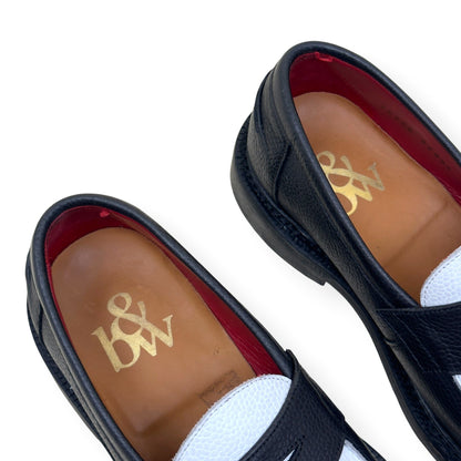 BLACKSTOCK & WEBER ELLIS LOAFERS BLACK / WHITE US6.5 / UK5.5 | UK 5.5, Black