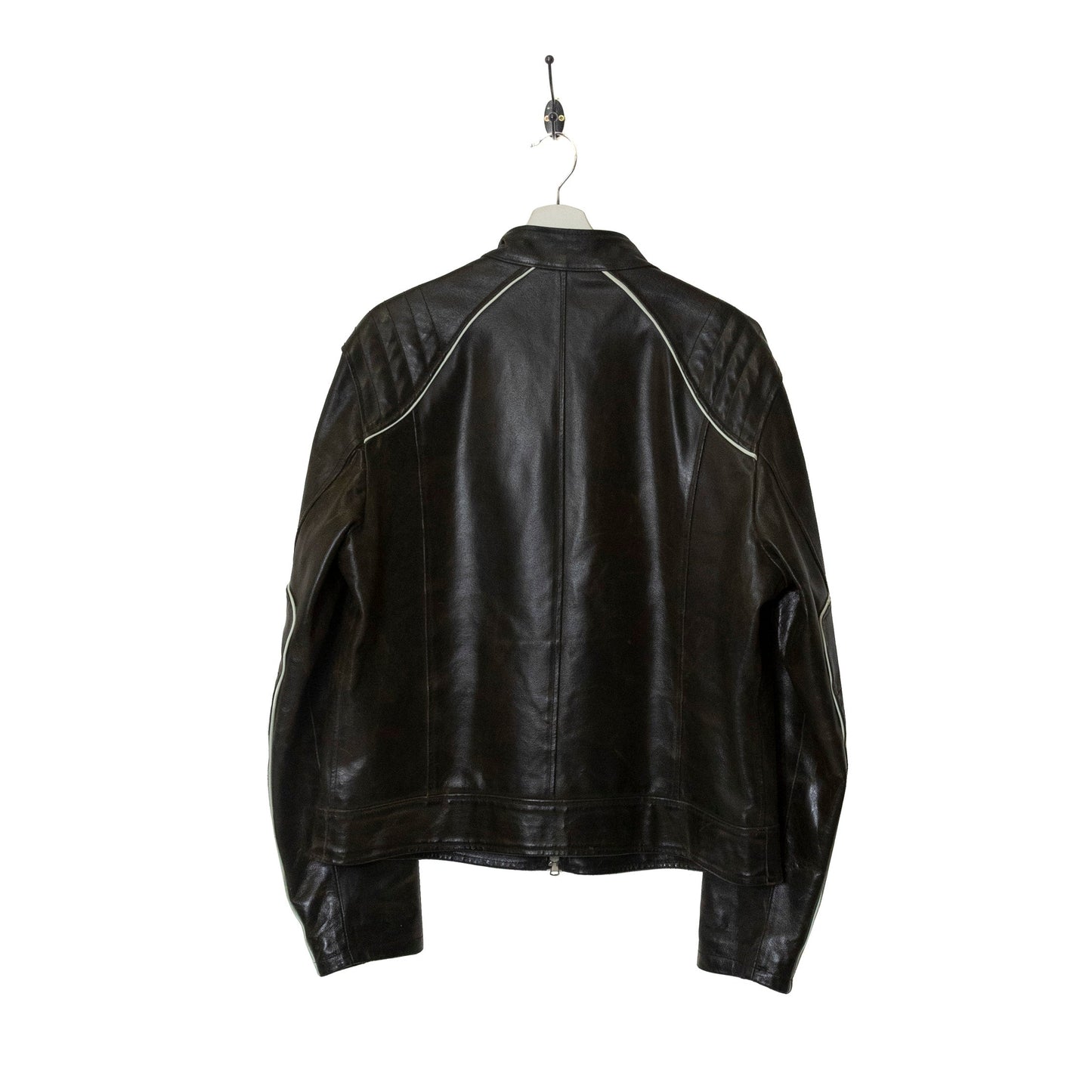 Etro Contrast Detailed Washed Leather Jacket