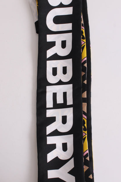 Burberry Double Side Logo Twilly Scarf Multi Coloured | O/S, Red