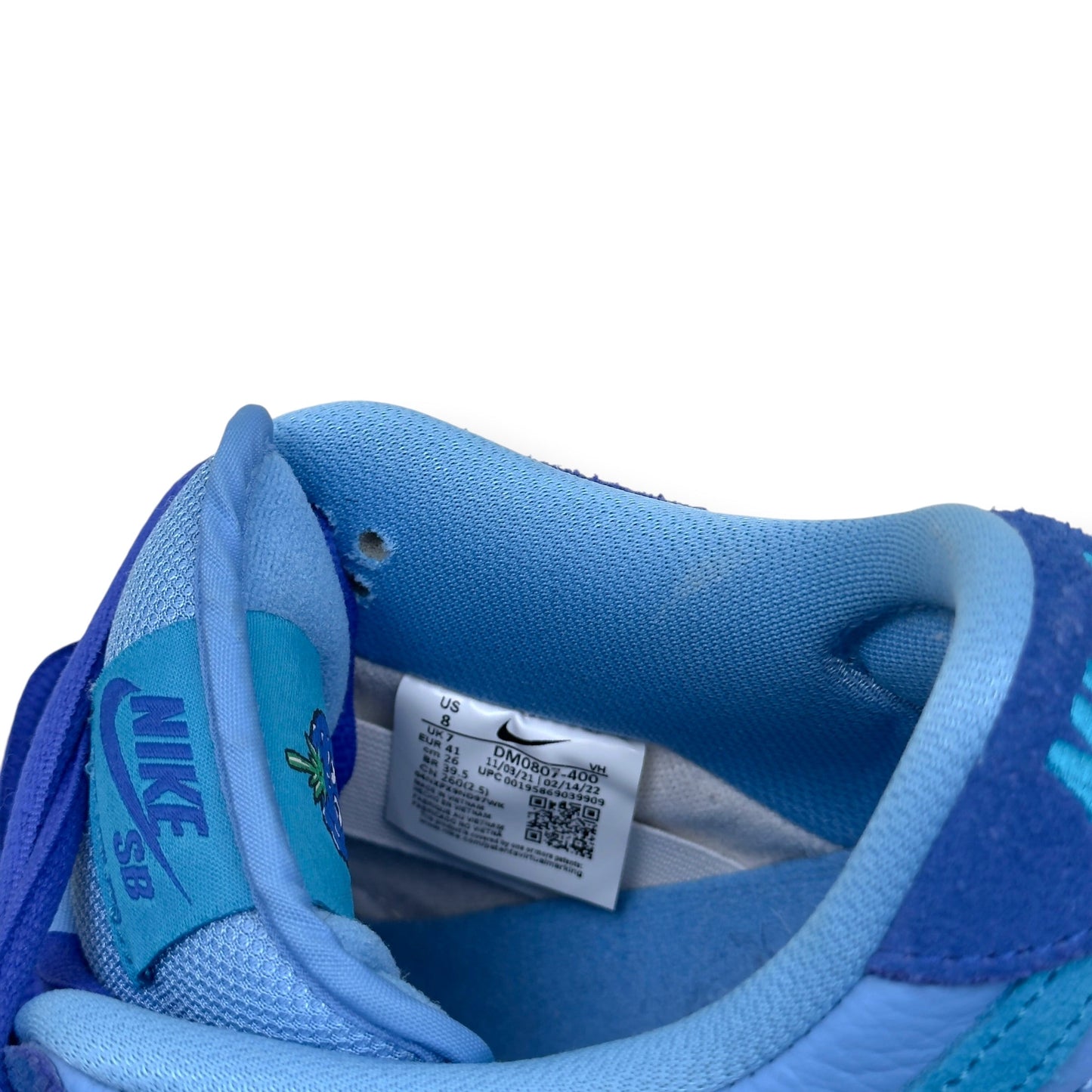 NIKE SB DUNK LOW TOP SNEAKER ‘BLUE RASPBERRY’ UK7 | UK 7, Blue