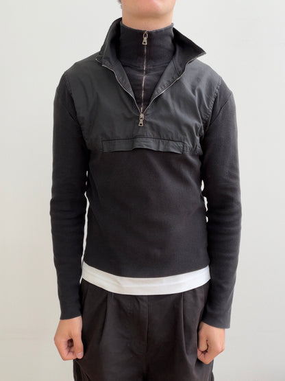 Prada Black 00s Technical Quarter Zip | O/S, Black