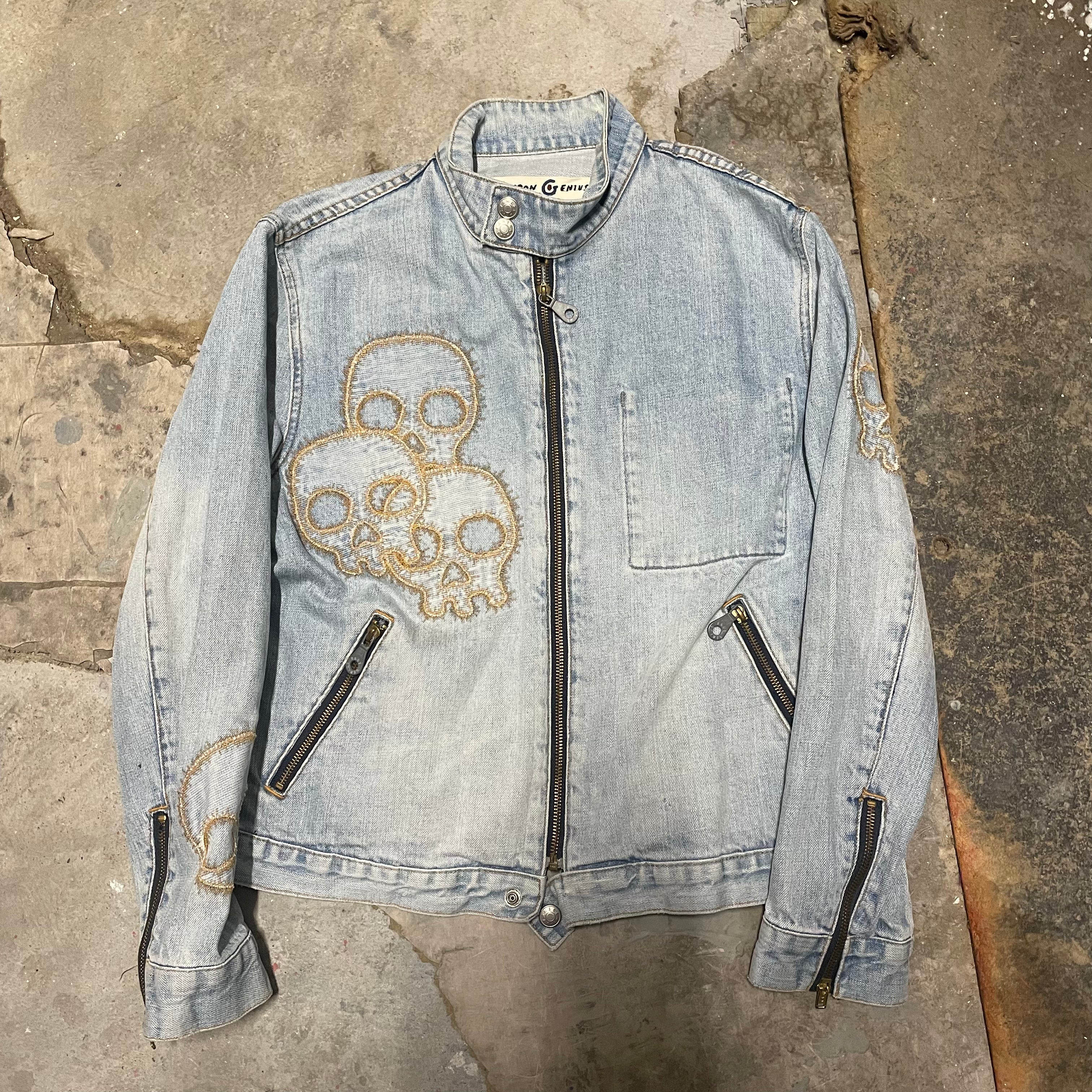 minimum)FAKE LONDON GENIUS PUMA スタジャン Fake London Genius Skull Patch Denim Rider Jacket – Known Source
