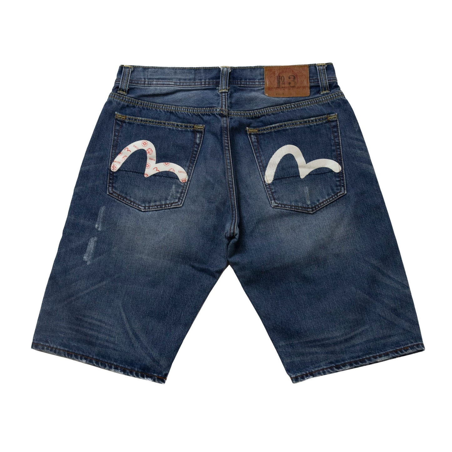 Evisu Lightwash Logo Daicock Denim Jorts