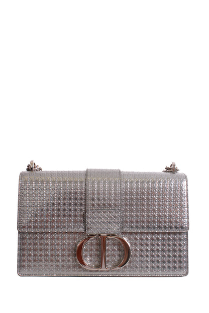 Christian Dior Cannage Montaigne Handbag Silver | O/S, Silver