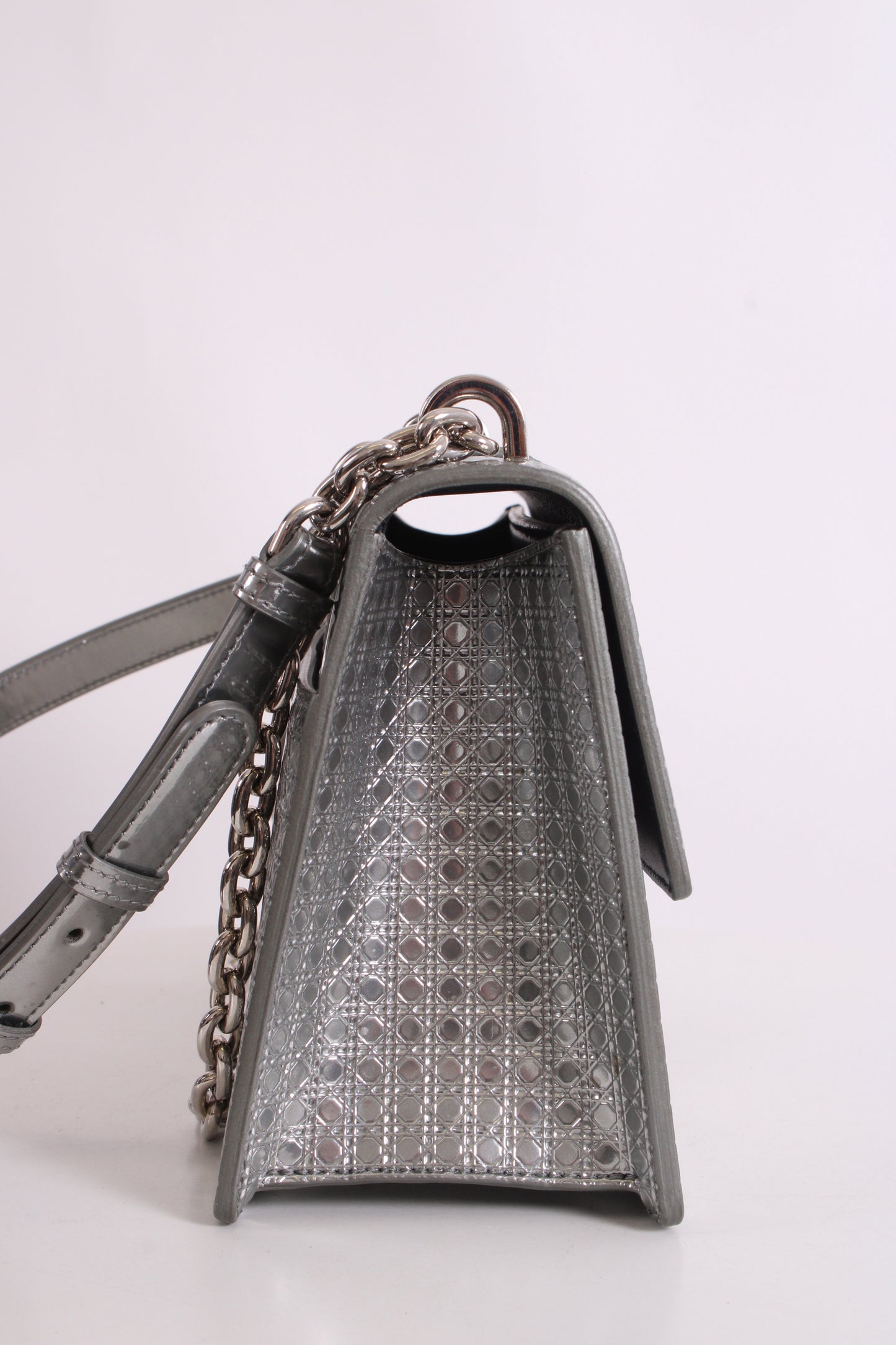 Christian Dior Cannage Montaigne Handbag Silver | O/S, Silver