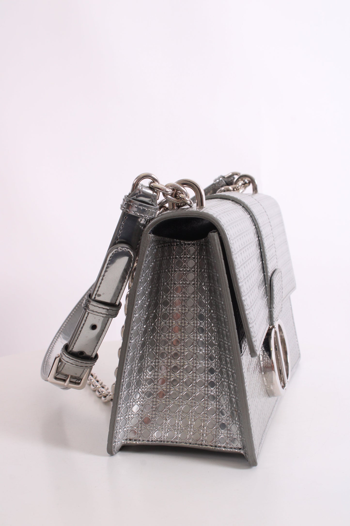 Christian Dior Cannage Montaigne Handbag Silver | O/S, Silver