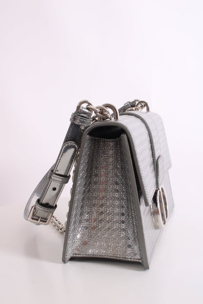 Christian Dior Cannage Montaigne Handbag Silver | O/S, Silver