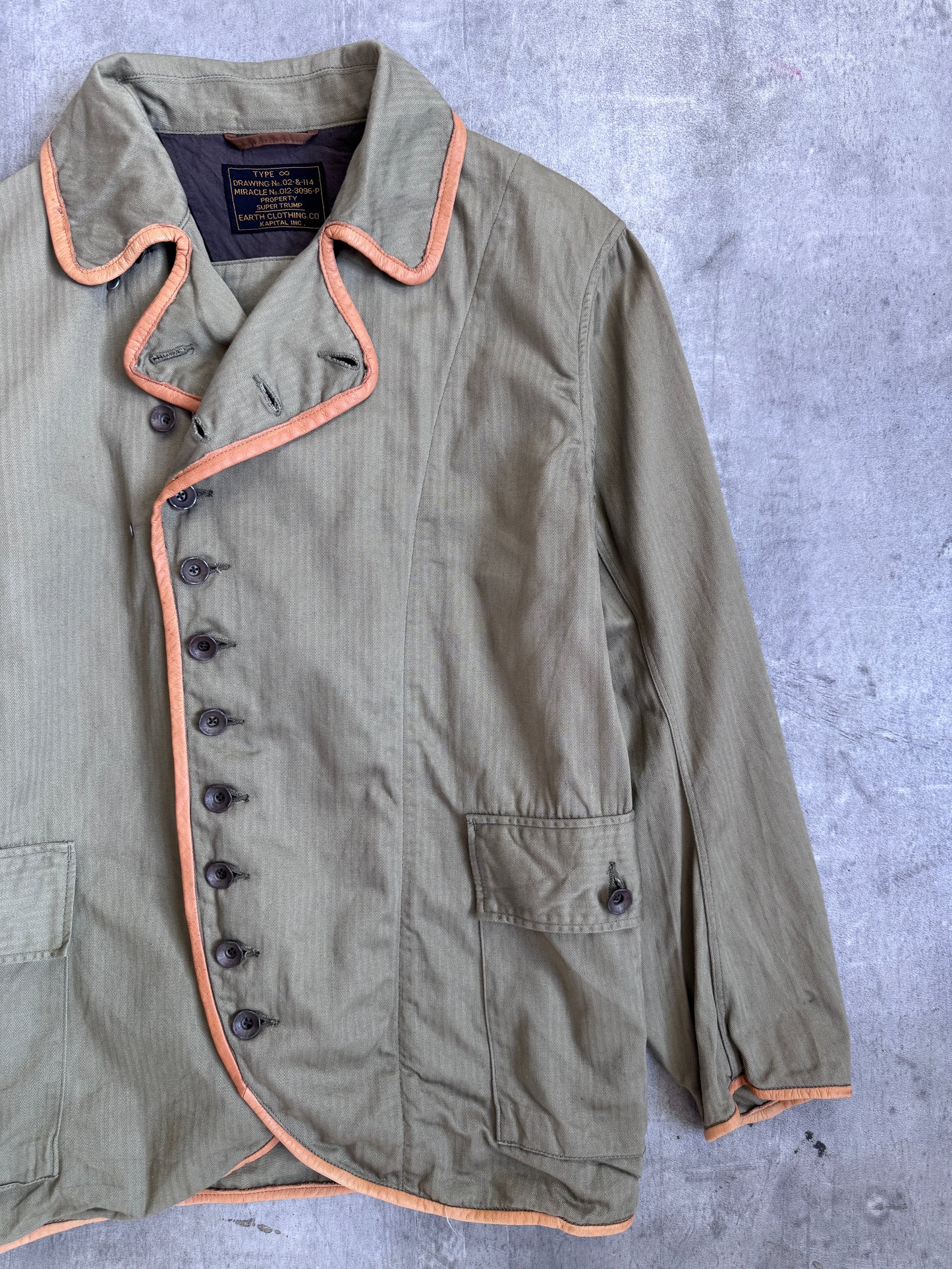 Kapital Khaki 13-Star HBT Hunting Jacket
