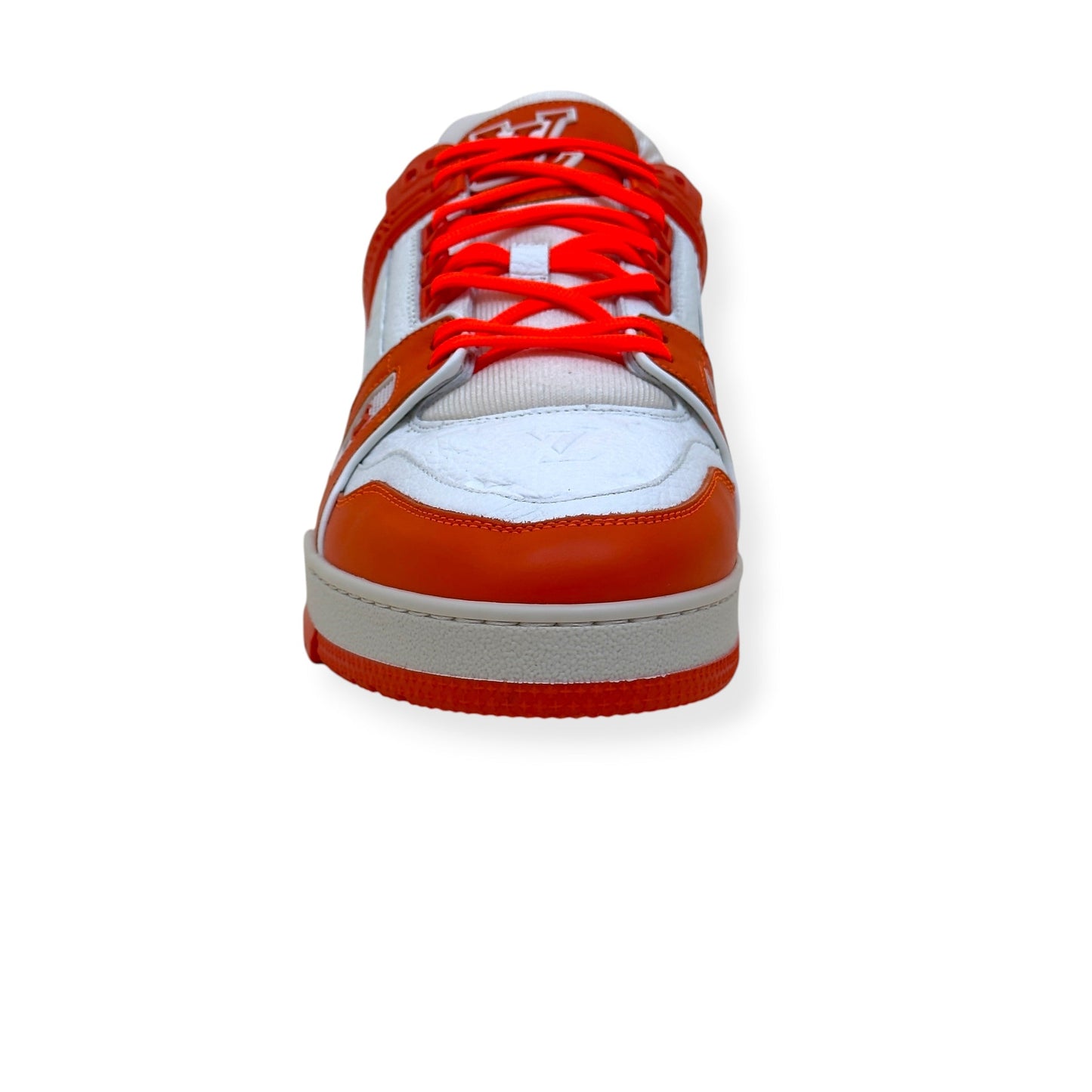 LOUIS VUITTON LEATHER LV TRAINER ORANGE / WHITE UK11 | UK 11, Orange