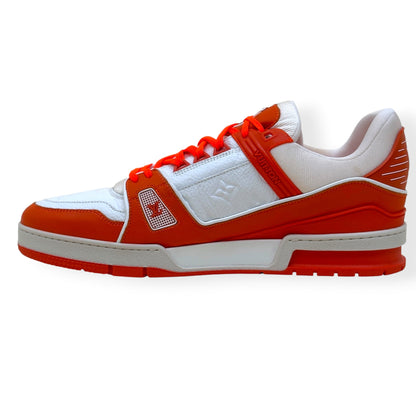 LOUIS VUITTON LEATHER LV TRAINER ORANGE / WHITE UK11 | UK 11, Orange