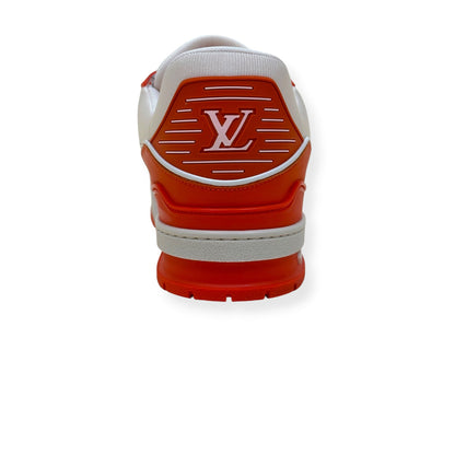 LOUIS VUITTON LEATHER LV TRAINER ORANGE / WHITE UK11 | UK 11, Orange