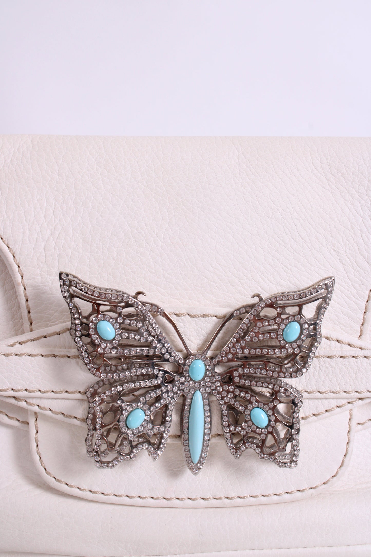 Valentino Butterfly Embellished Leather small bag Cream | O/S, Cream