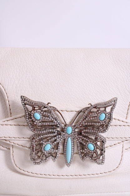 Valentino Butterfly Embellished Leather small bag Cream | O/S, Cream