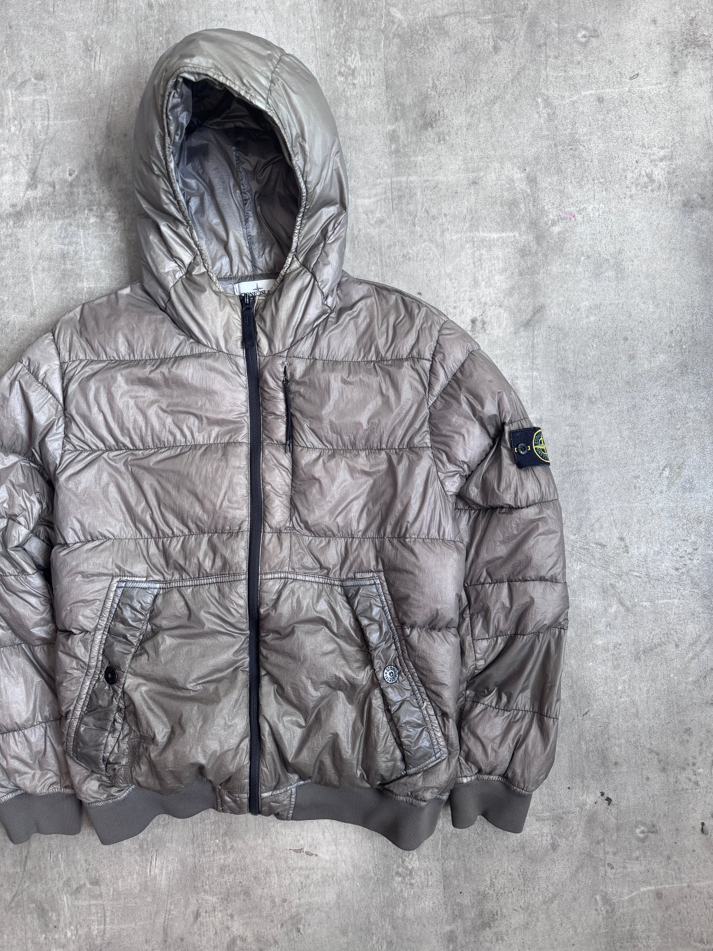 Stone Island A/W 2016 Garment Dyed Grey Down Puffer Jacket