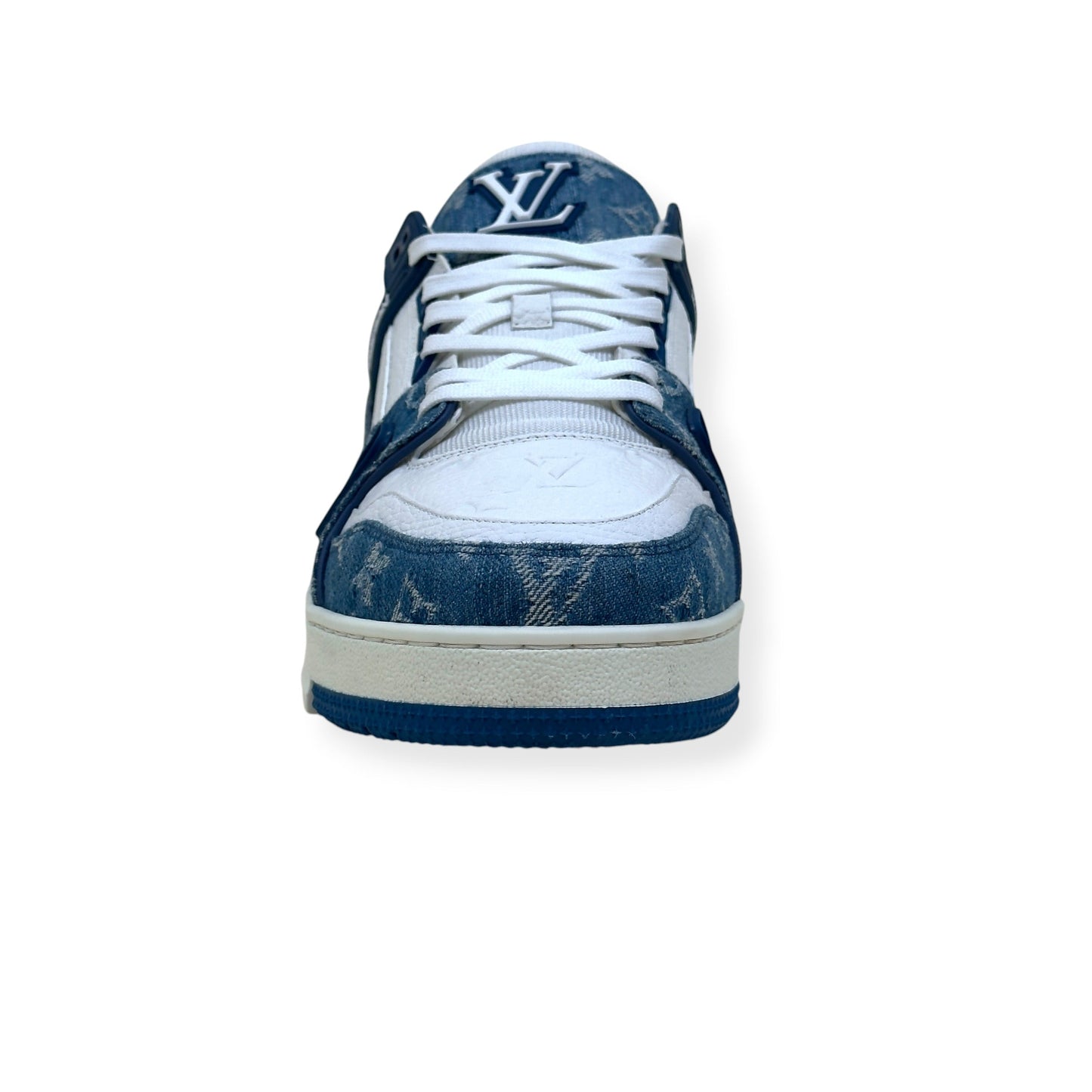 LOUIS VUITTON DENIM LV TRAINER BLUE / WHITE UK9.5 | UK 9.5, Blue
