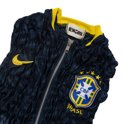 VT Rework : Brazil x Nike Zip Up Shirred Top SC: 5782