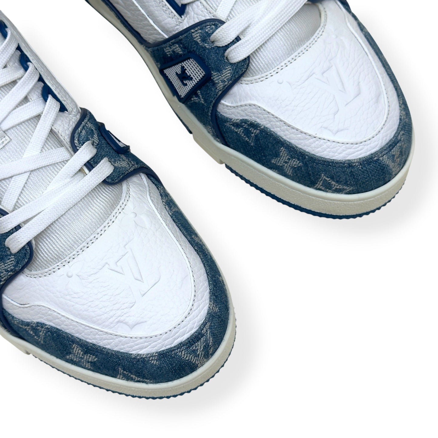 LOUIS VUITTON DENIM LV TRAINER BLUE / WHITE UK9.5 | UK 9.5, Blue