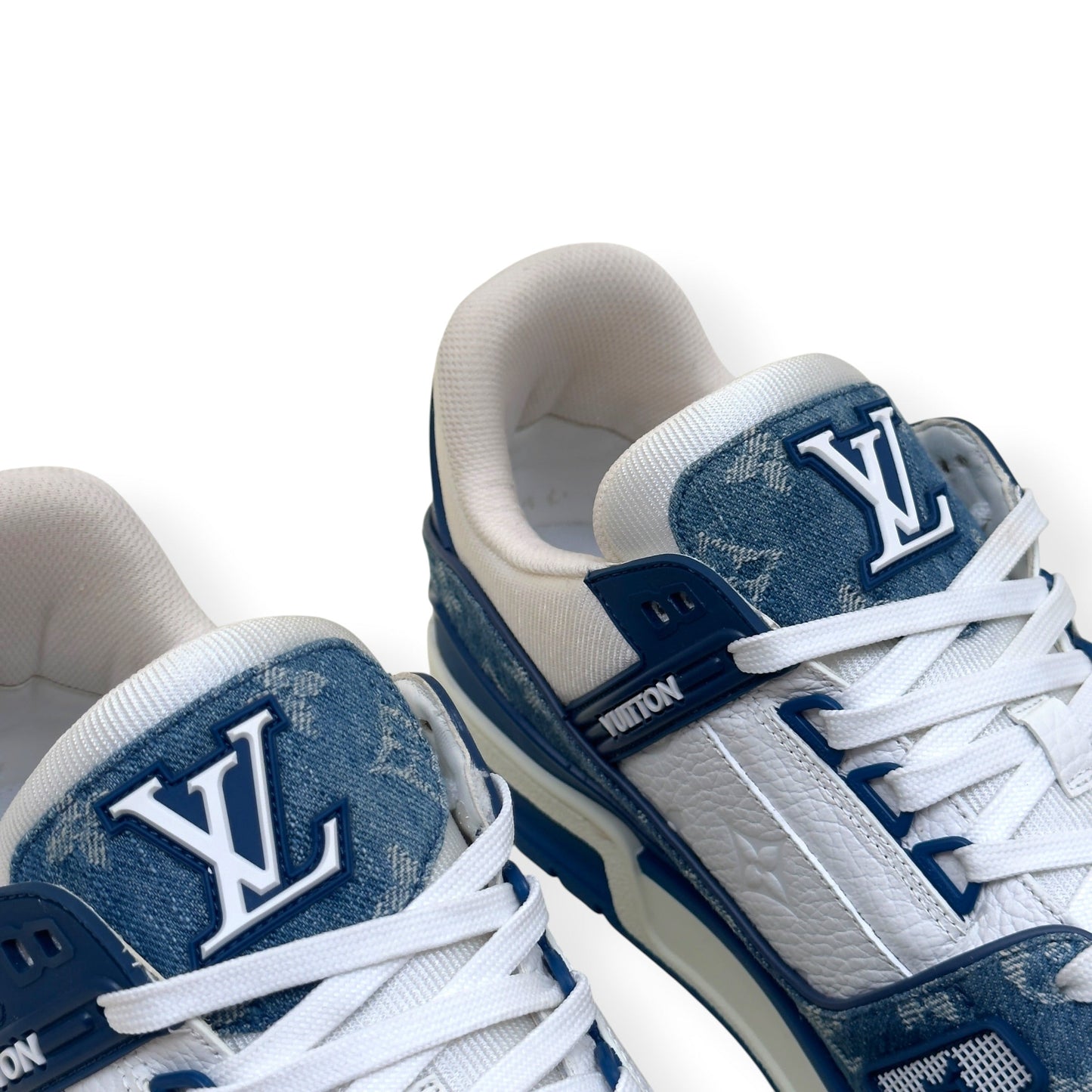 LOUIS VUITTON DENIM LV TRAINER BLUE / WHITE UK9.5 | UK 9.5, Blue