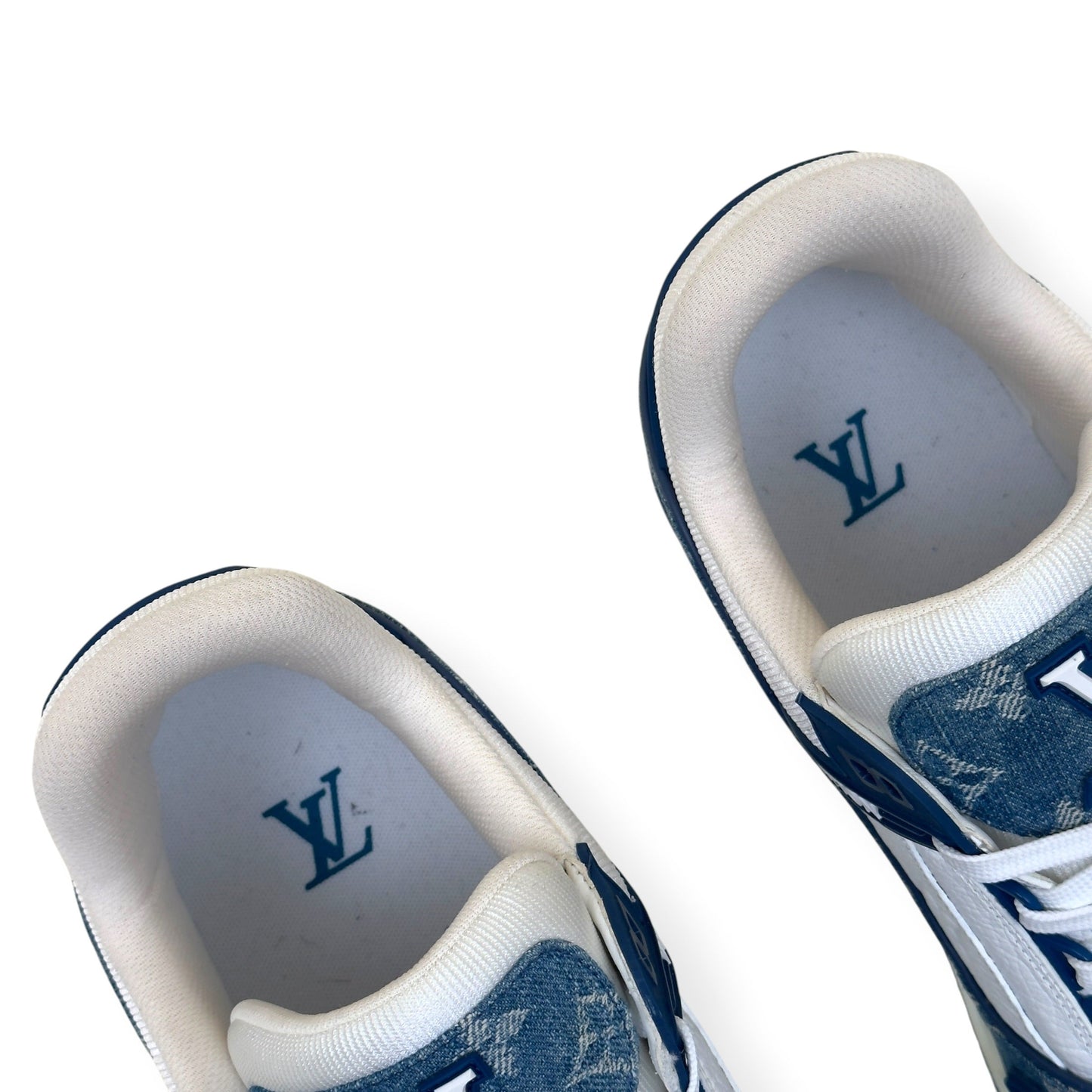 LOUIS VUITTON DENIM LV TRAINER BLUE / WHITE UK9.5 | UK 9.5, Blue