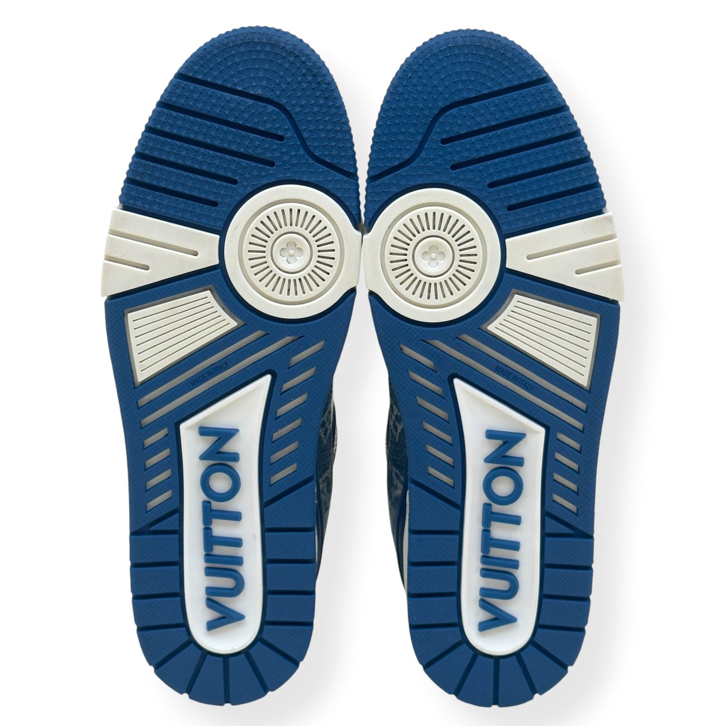 LOUIS VUITTON DENIM LV TRAINER BLUE / WHITE UK9.5 | UK 9.5, Blue