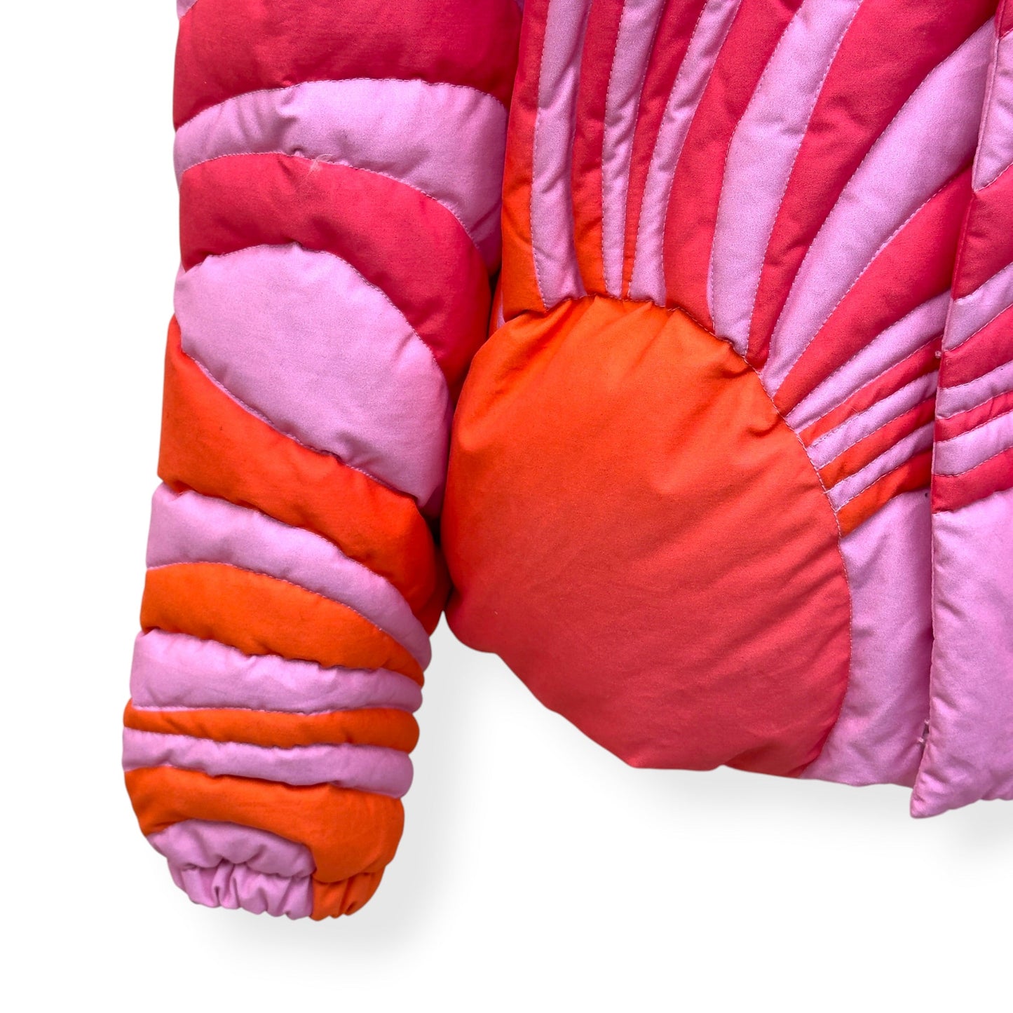 ERL SUNBURST PRINT PUFFER JACKET PINK XL | XL, Pink