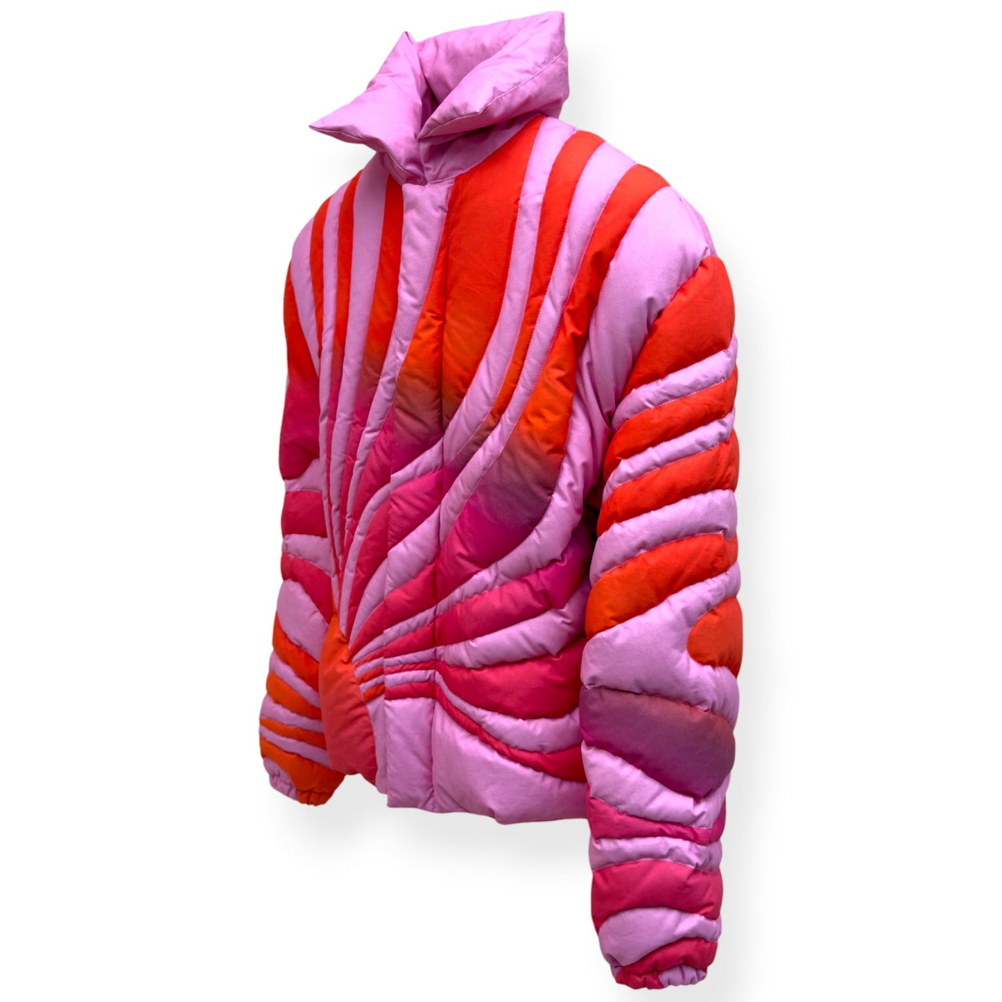 ERL SUNBURST PRINT PUFFER JACKET PINK XL | XL, Pink
