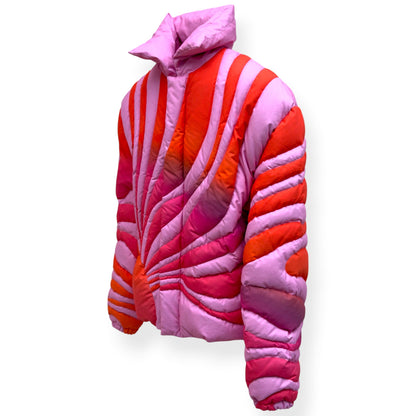 ERL SUNBURST PRINT PUFFER JACKET PINK XL | XL, Pink