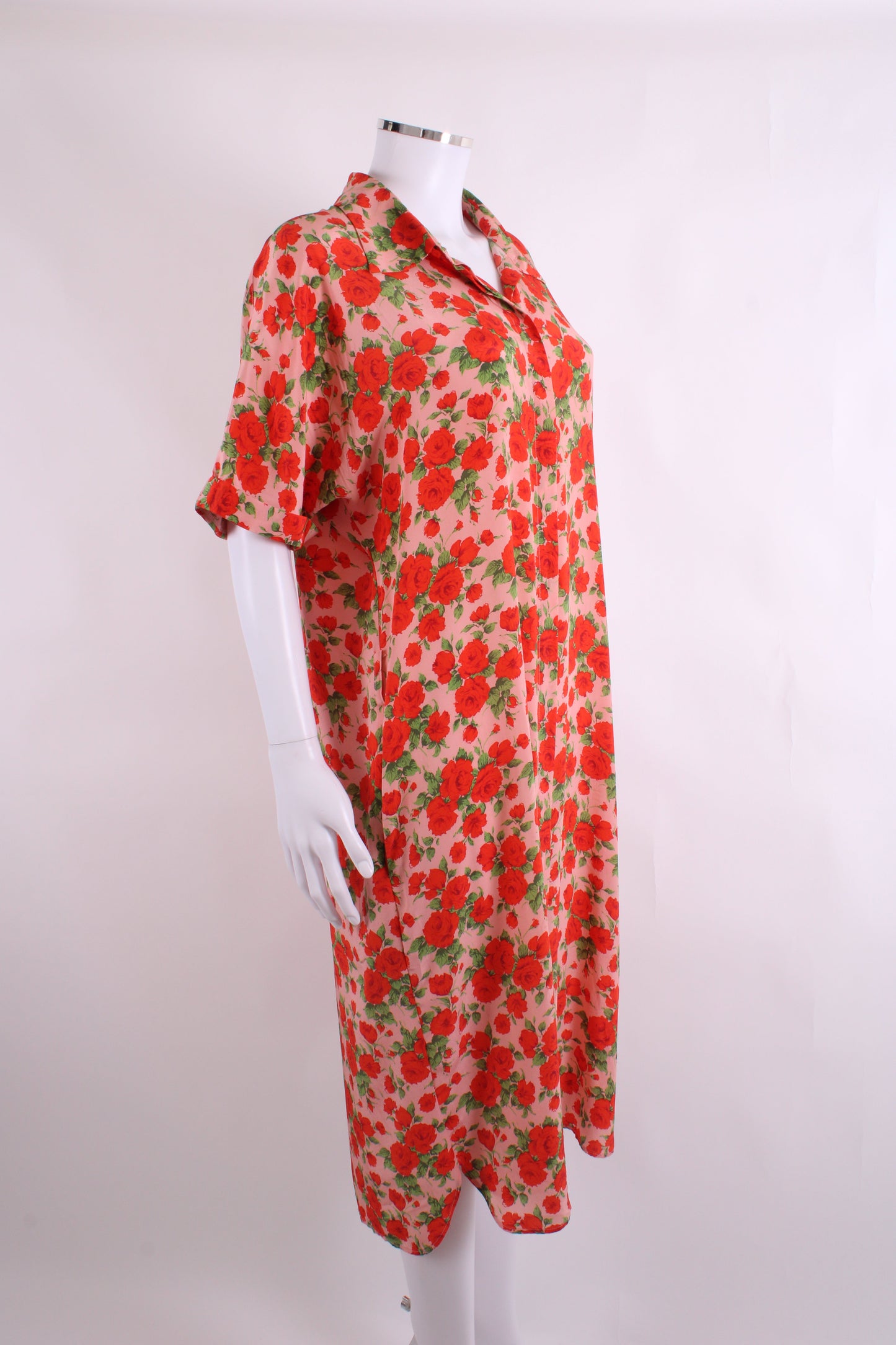 Really Wild London S/S Rose Print Tunic Pink/ Red 14 | O/S, Multicoloured