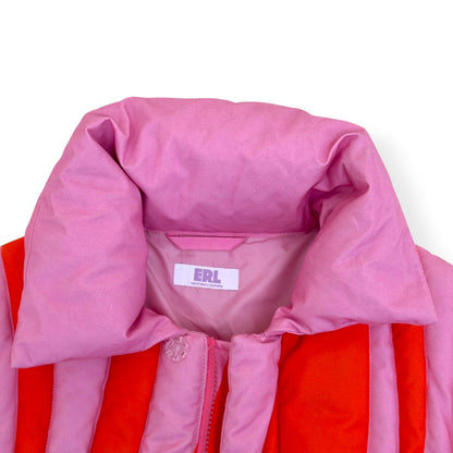 ERL SUNBURST PRINT PUFFER JACKET PINK XL | XL, Pink