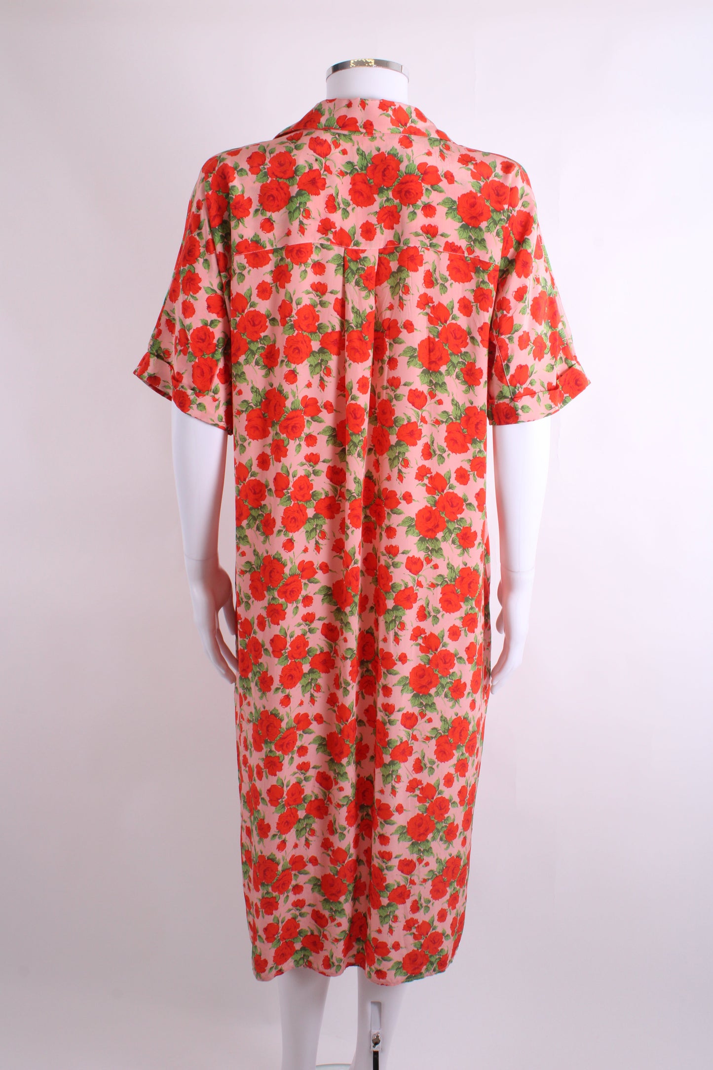 Really Wild London S/S Rose Print Tunic Pink/ Red 14 | O/S, Multicoloured