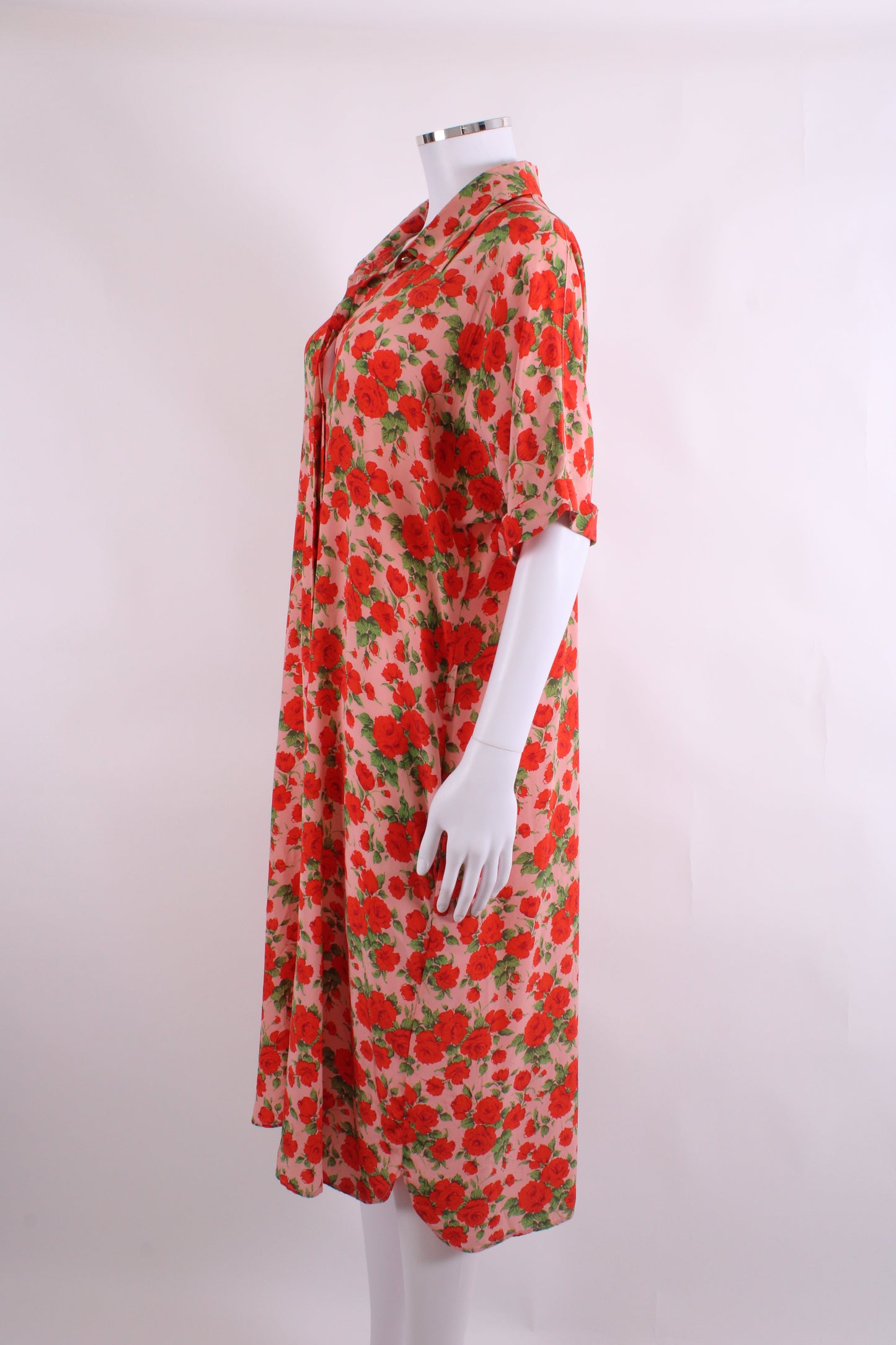 Really Wild London S/S Rose Print Tunic Pink/ Red 14 | O/S, Multicoloured