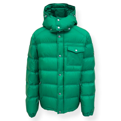PRADA DOWN HOODED PUFFER JACKET GREEN 56 / XL | XL, Green