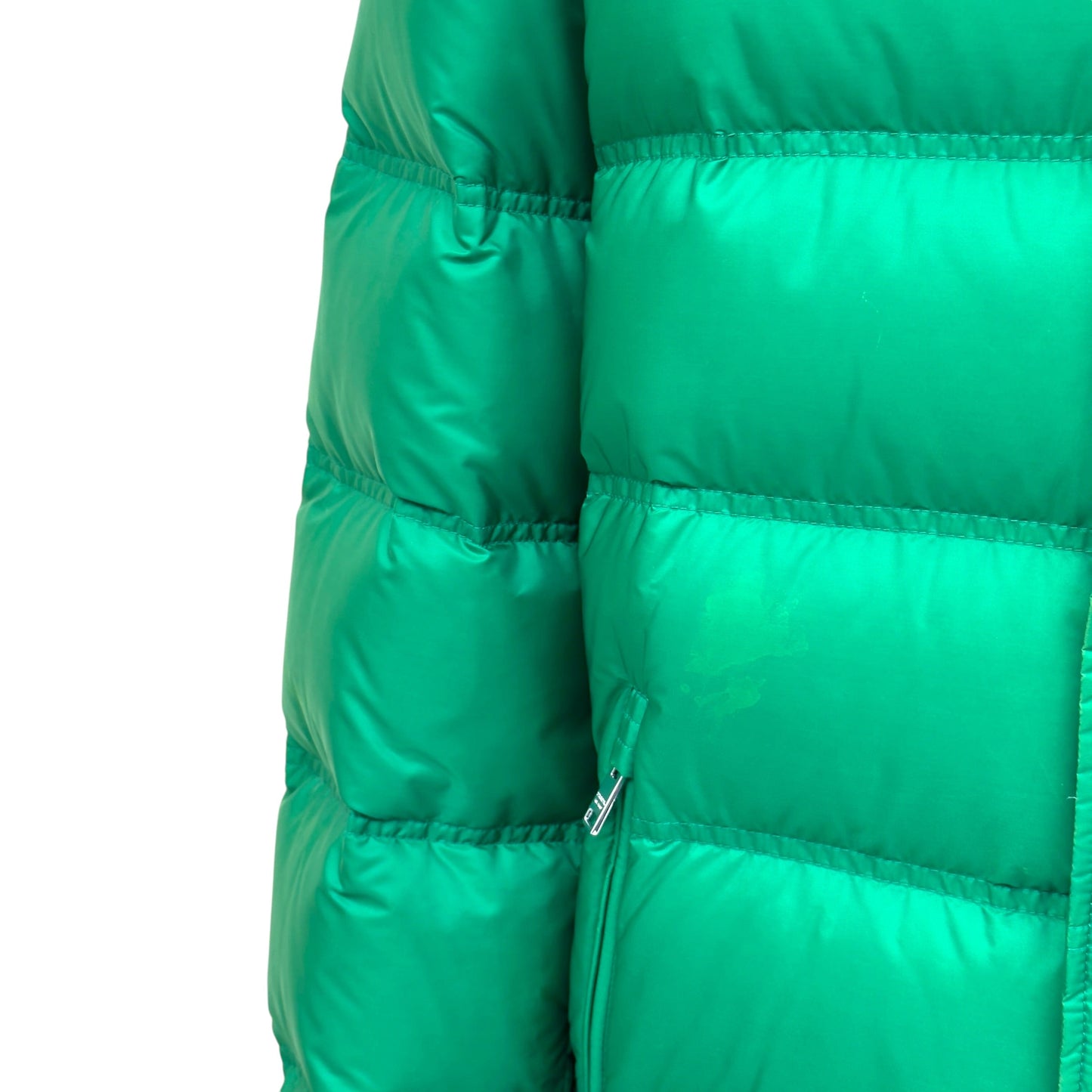 PRADA DOWN HOODED PUFFER JACKET GREEN 56 / XL | XL, Green