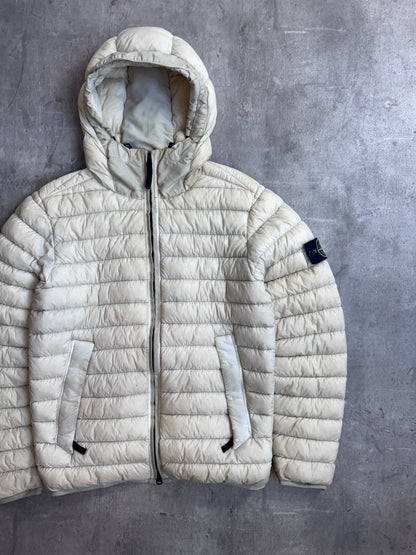 Stone Island A/W 2016 Garment Dyed Micro Yarn Cream Down Puffer