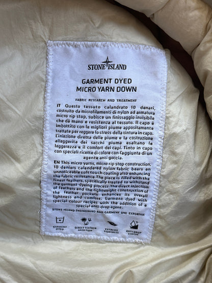Stone Island A/W 2016 Garment Dyed Micro Yarn Cream Down Puffer