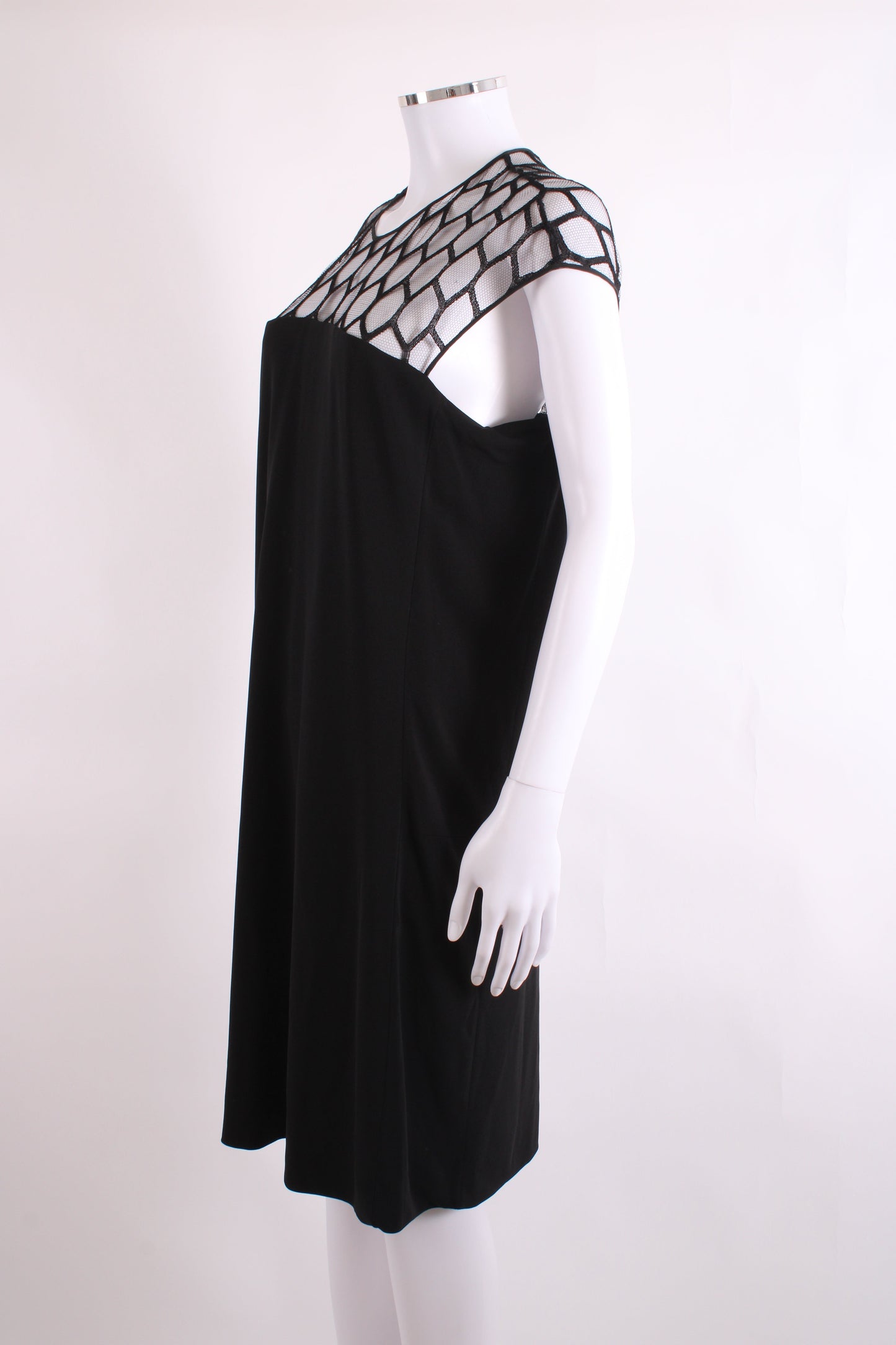 Gucci S/S Mesh Top Dress Black S | Small, Black