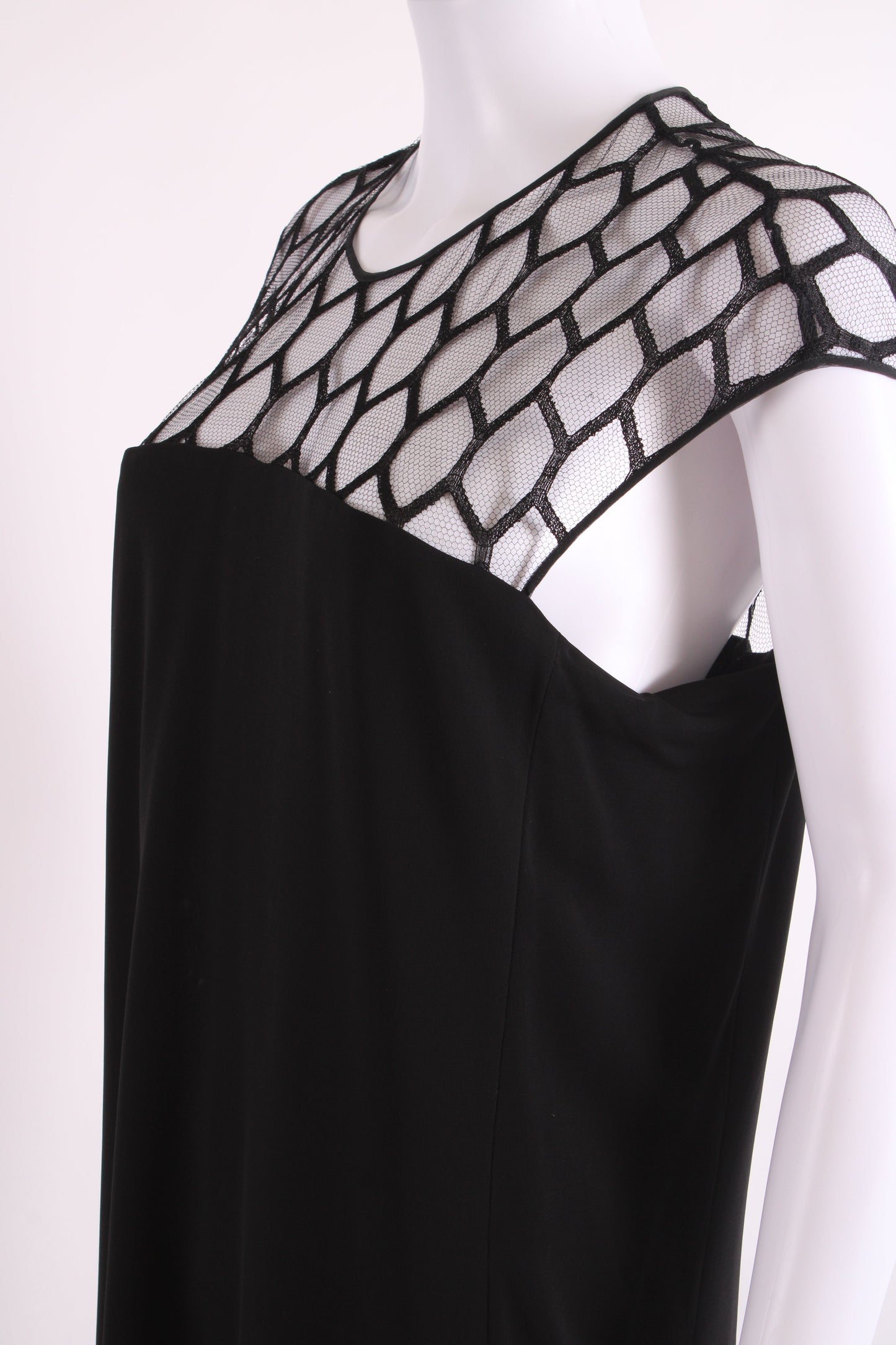 Gucci S/S Mesh Top Dress Black S | Small, Black