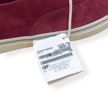 BRUNELLO CUCINELLI SUEDE SNEAKER BORDEAUX RED 45.5 / UK11.5 | UK 11.5, Red