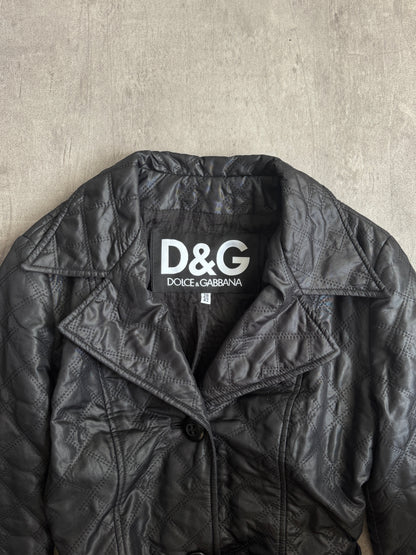 2000's Dolce & Gabanna Lightweight Quilted Belted Trench