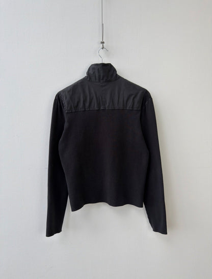 Prada Black 00s Technical Quarter Zip | O/S, Black