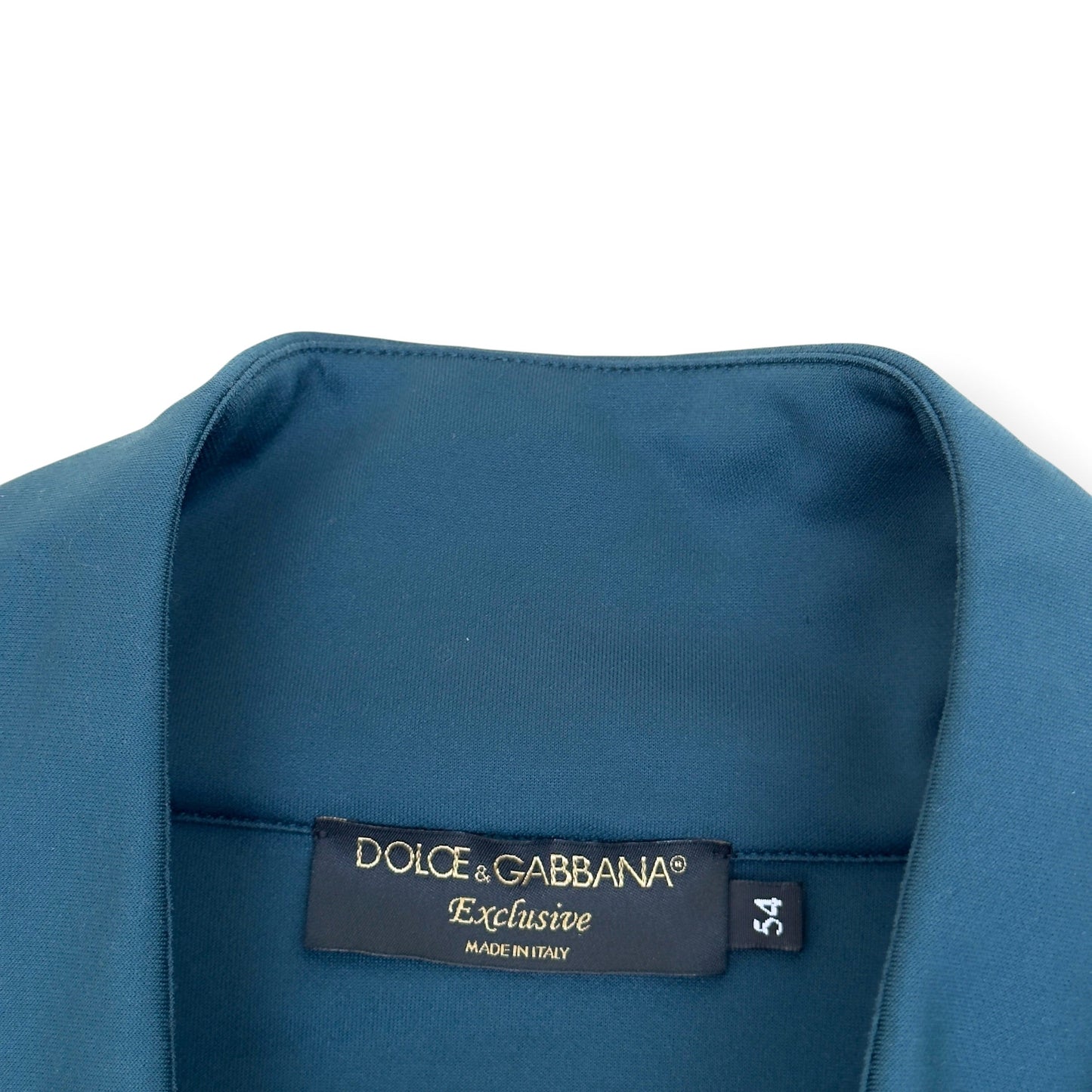 DOLCE GABBANA DG LOGO QUARTER ZIP SWEATSHIRT NAVY BEIGE 54 / XL | XL, Beige