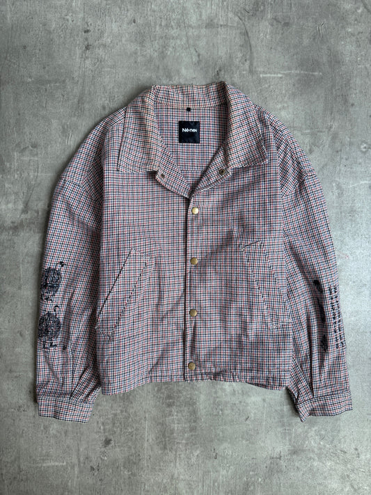 Ne-Net By Issey Miyake Houndstooth Bomber Jacket