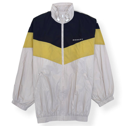 ISABEL MARANT BRAD COLOUR BLOCK JACKET BEIGE / BLACK  / YELLOW L | Large, Multicoloured
