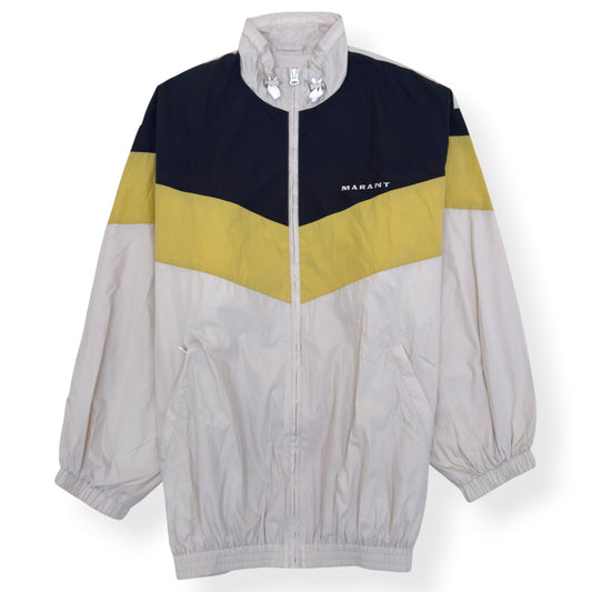 ISABEL MARANT BRAD COLOUR BLOCK JACKET BEIGE / BLACK  / YELLOW L | Large, Multicoloured