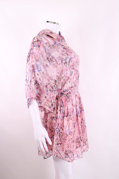 IRO Gazania S/S Print Dress Pink/ Gold 8 | Default Title, Gold