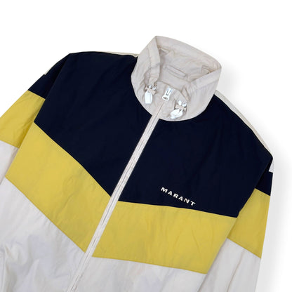 ISABEL MARANT BRAD COLOUR BLOCK JACKET BEIGE / BLACK  / YELLOW L | Large, Multicoloured