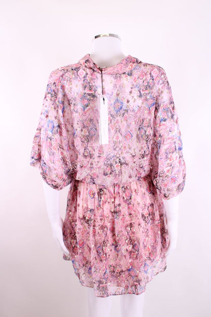 IRO Gazania S/S Print Dress Pink/ Gold 8 | Default Title, Gold